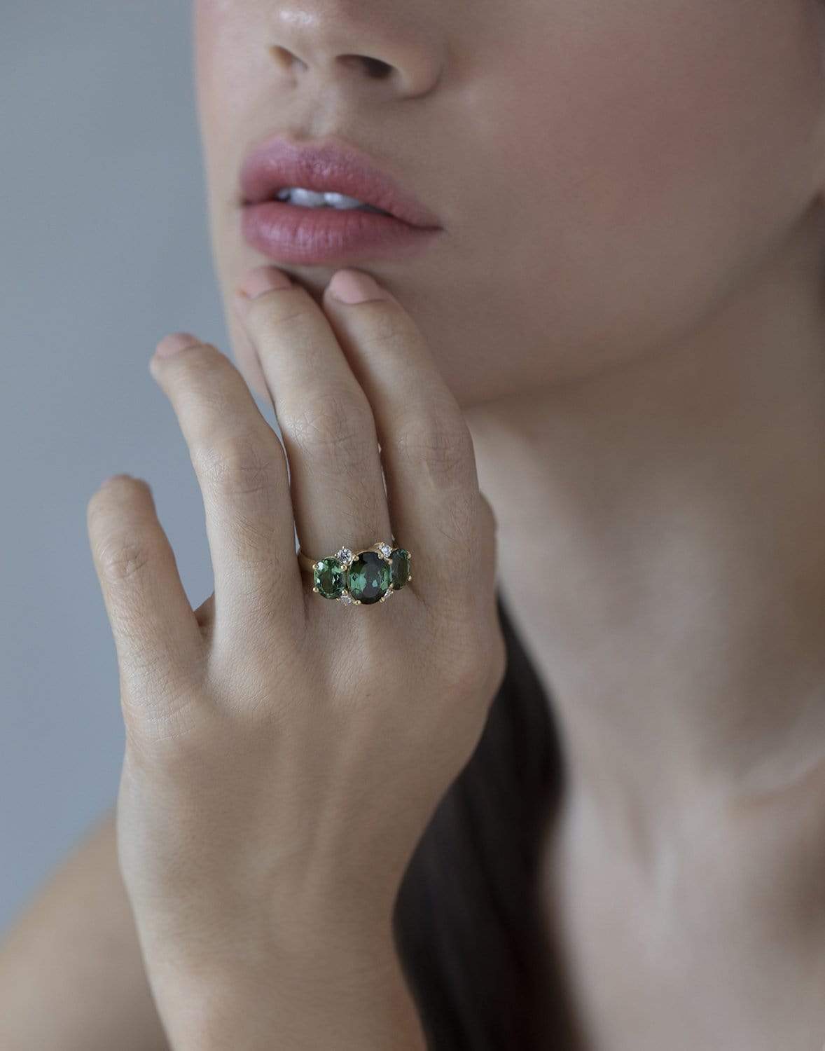 IRENE NEUWIRTH JEWELRY-Gemmy Gem Green Tourmaline Ring-YELLOW GOLD