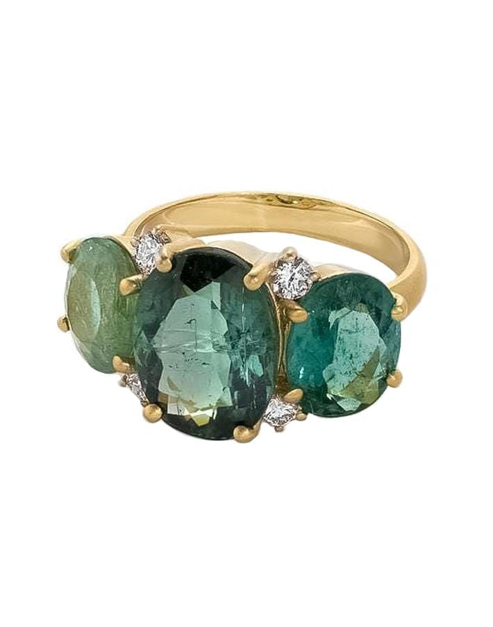 IRENE NEUWIRTH JEWELRY-Gemmy Gem Green Tourmaline Ring-YELLOW GOLD