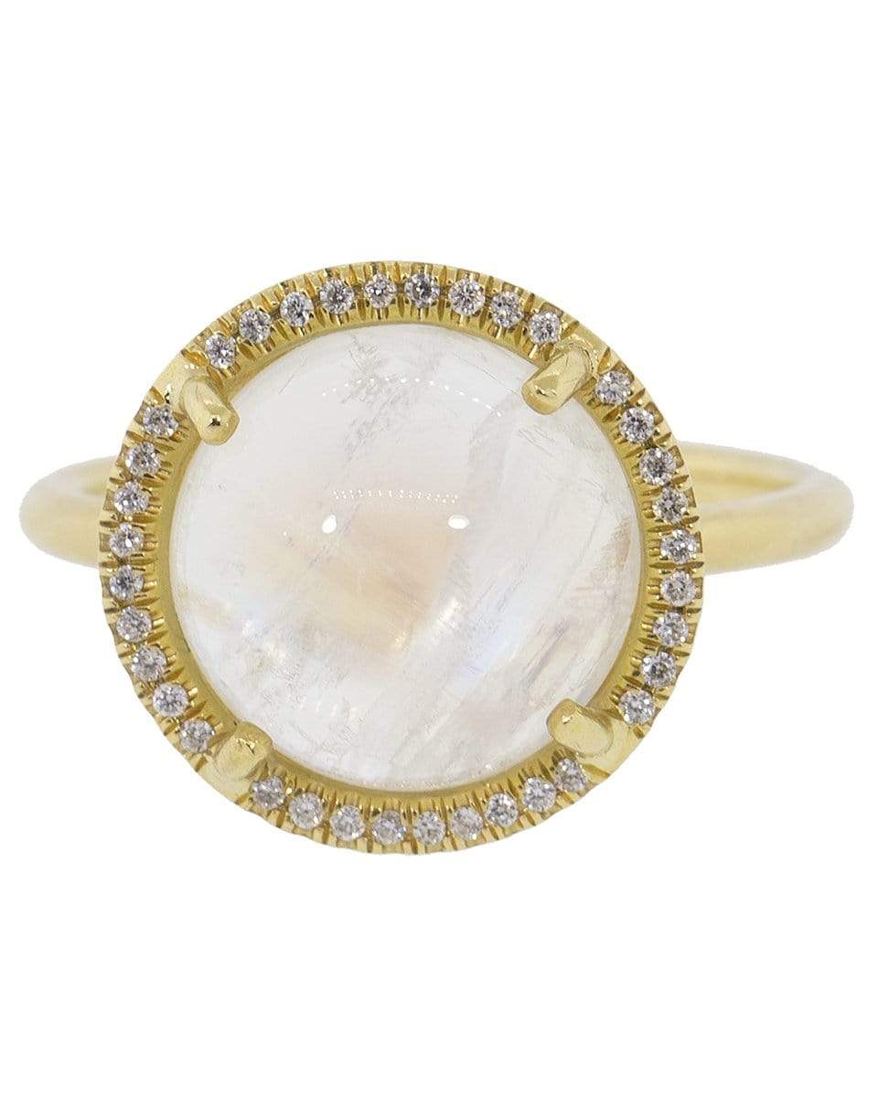 IRENE NEUWIRTH JEWELRY-Rainbow Moonstone Diamond Ring-YELLOW GOLD