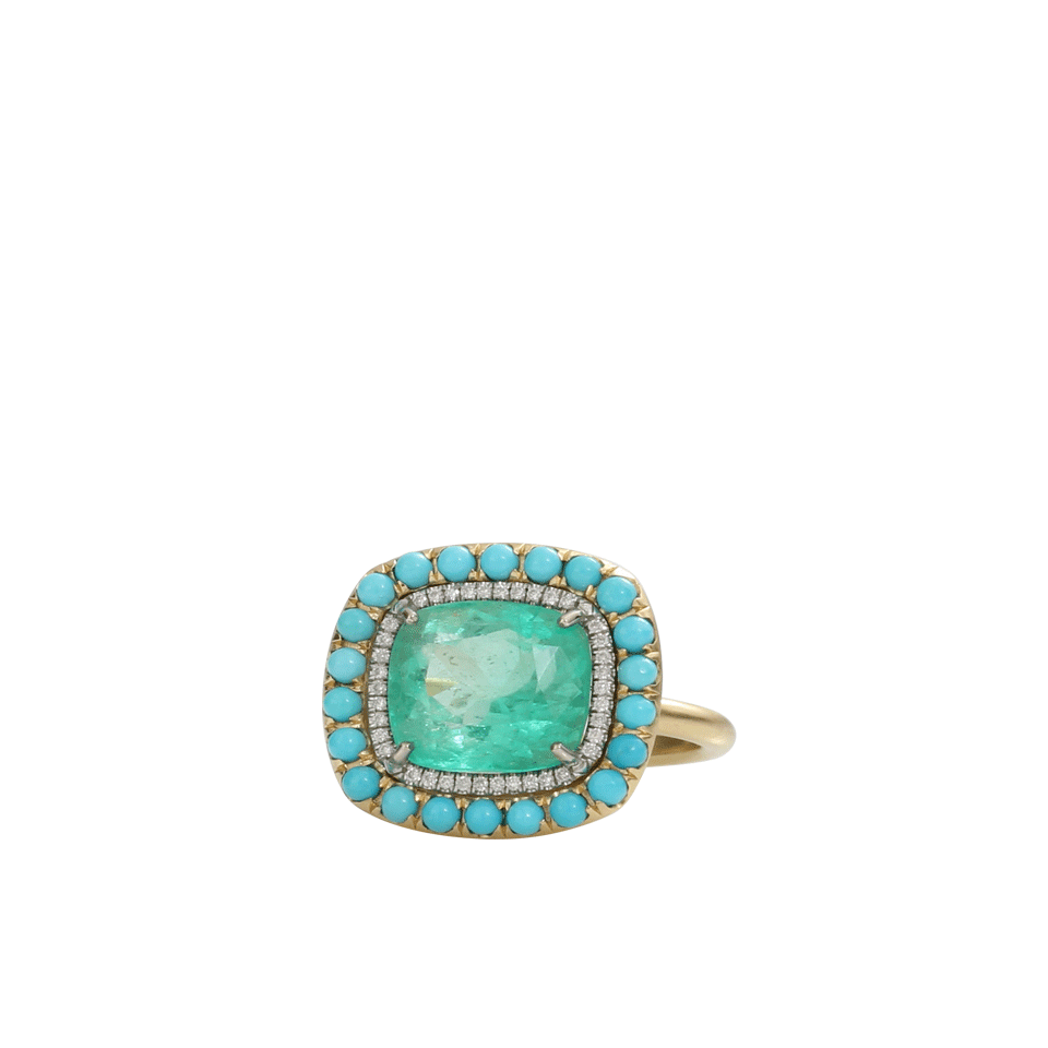 IRENE NEUWIRTH JEWELRY-Colombian Emerald Ring-YELLOW GOLD