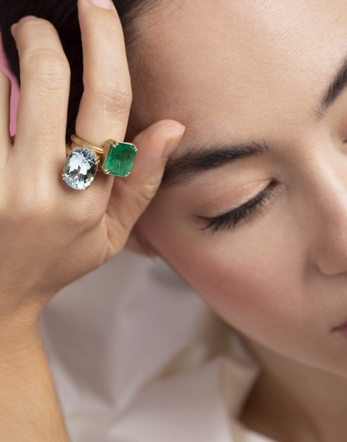 IRENE NEUWIRTH JEWELRY-Gemmy Gem Green Beryl Ring-YELLOW GOLD