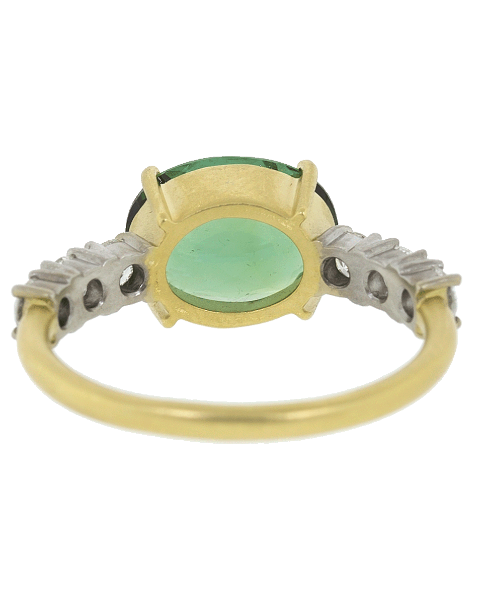 IRENE NEUWIRTH JEWELRY-Green Tourmaline and Diamond Ring-YELLOW GOLD