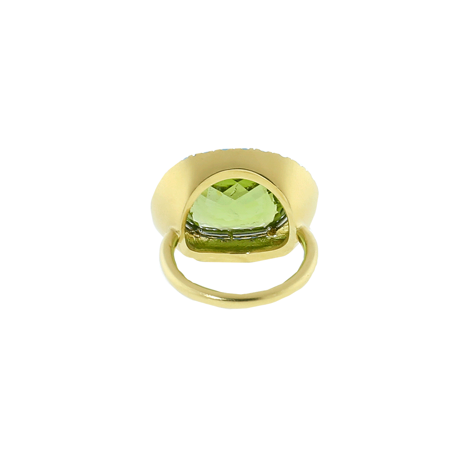 IRENE NEUWIRTH JEWELRY-Green Tourmaline And Turquoise Ring-YELLOW GOLD
