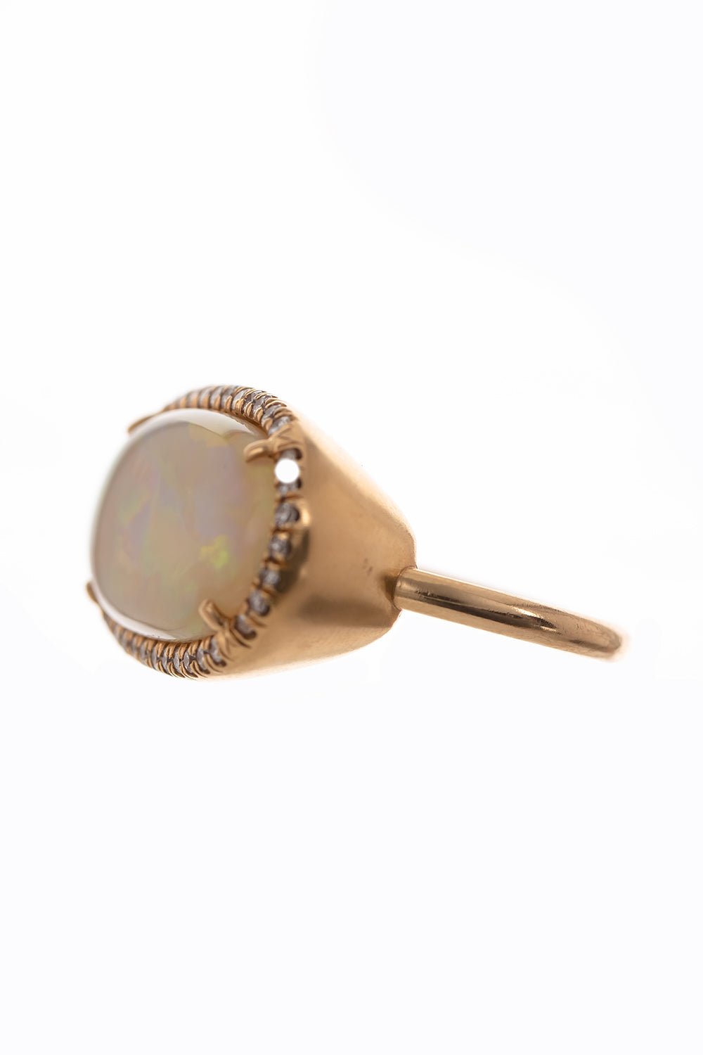 IRENE NEUWIRTH JEWELRY-Opal and Diamond Ring-YELLOW GOLD