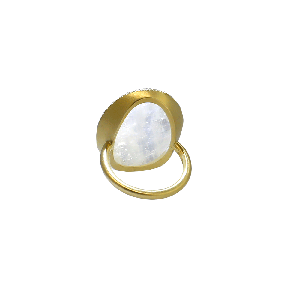 IRENE NEUWIRTH JEWELRY-Rose Cut Rainbow Moonstone Ring-YELLOW GOLD