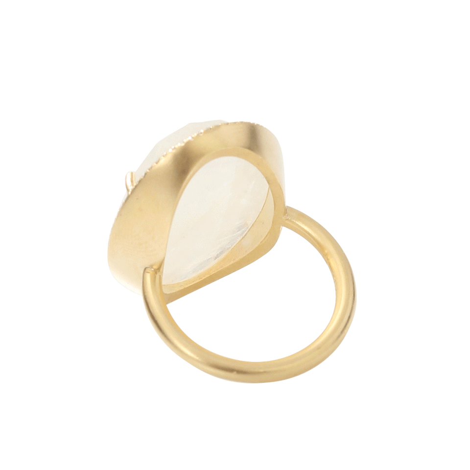 IRENE NEUWIRTH JEWELRY-Rose Cut Rainbow Moonstone Ring-YELLOW GOLD