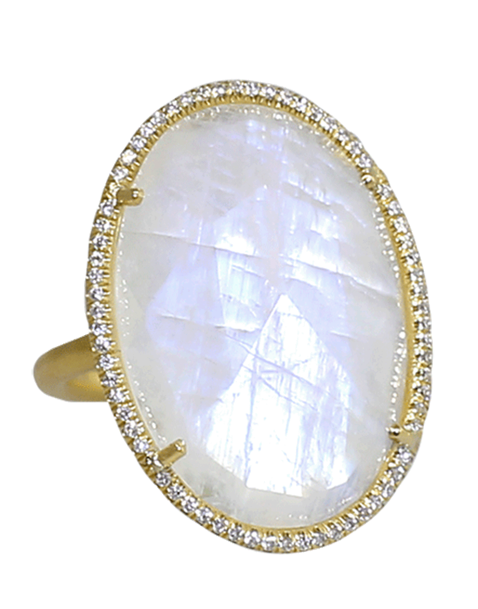 IRENE NEUWIRTH JEWELRY-Rose Cut Rainbow Moonstone Ring-YELLOW GOLD