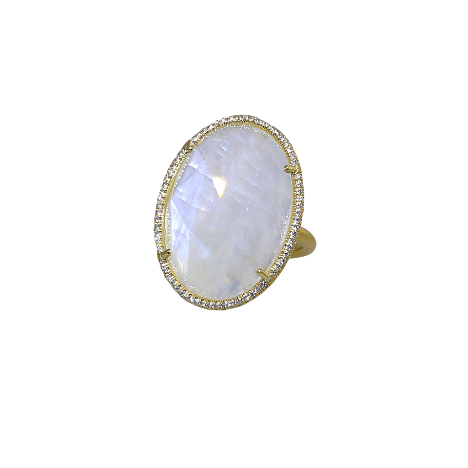 IRENE NEUWIRTH JEWELRY-Rose Cut Rainbow Moonstone Ring-YELLOW GOLD
