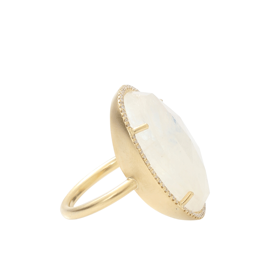 IRENE NEUWIRTH JEWELRY-Rose Cut Rainbow Moonstone Ring-YELLOW GOLD