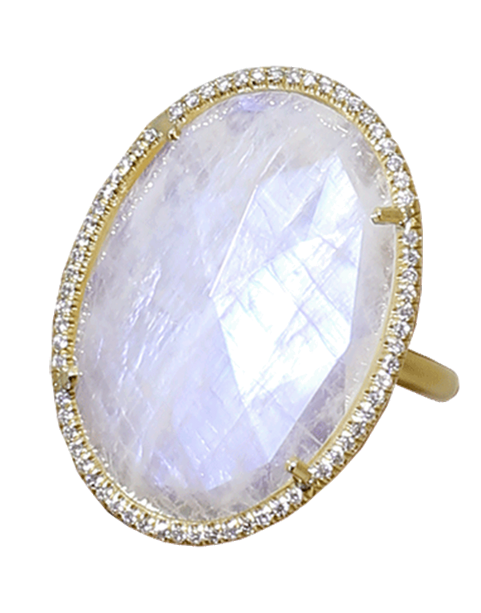IRENE NEUWIRTH JEWELRY-Rose Cut Rainbow Moonstone Ring-YELLOW GOLD