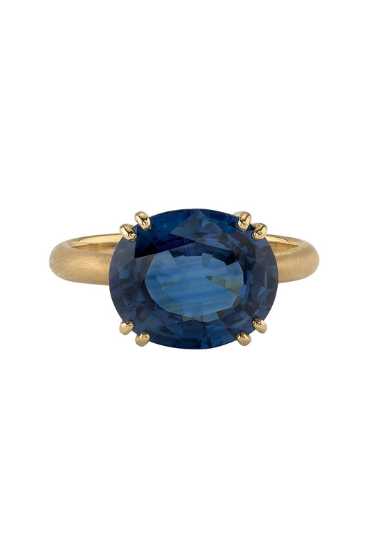 IRENE NEUWIRTH JEWELRY-Gemmy Gem Double Prong Sapphire Ring-YELLOW GOLD