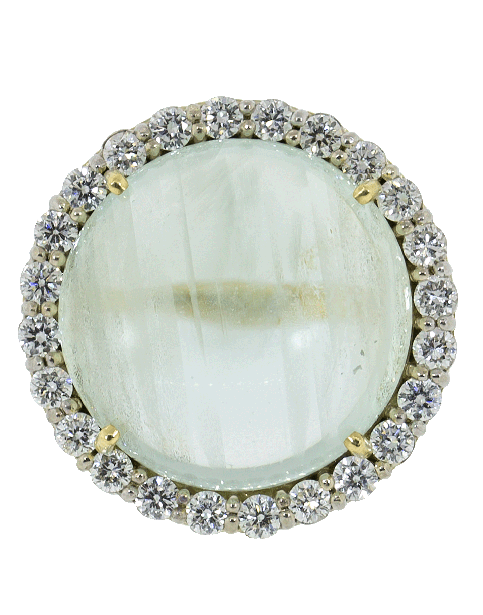 IRENE NEUWIRTH JEWELRY-Aquamarine and Diamond Ring-YELLOW GOLD