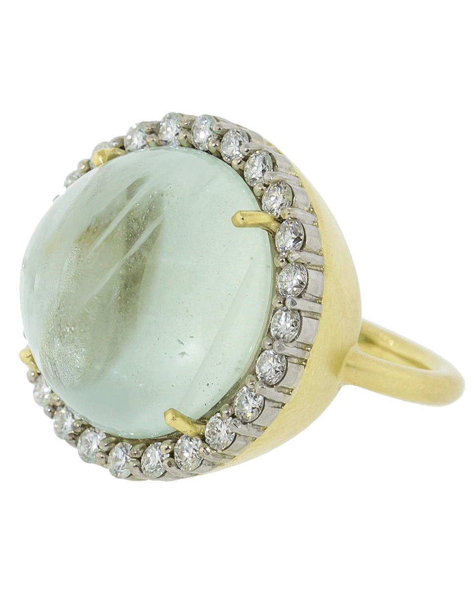 IRENE NEUWIRTH JEWELRY-Aquamarine and Diamond Ring-YELLOW GOLD