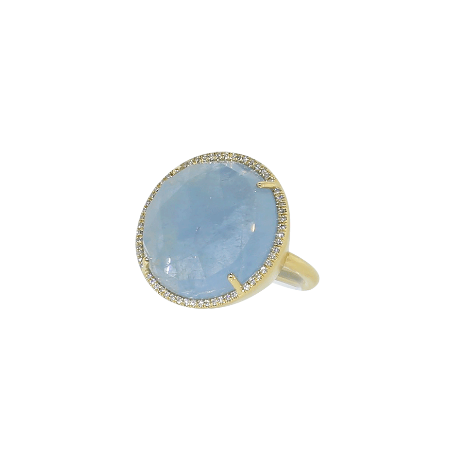 IRENE NEUWIRTH JEWELRY-Rosecut Fine Aquamarine Ring-YELLOW GOLD