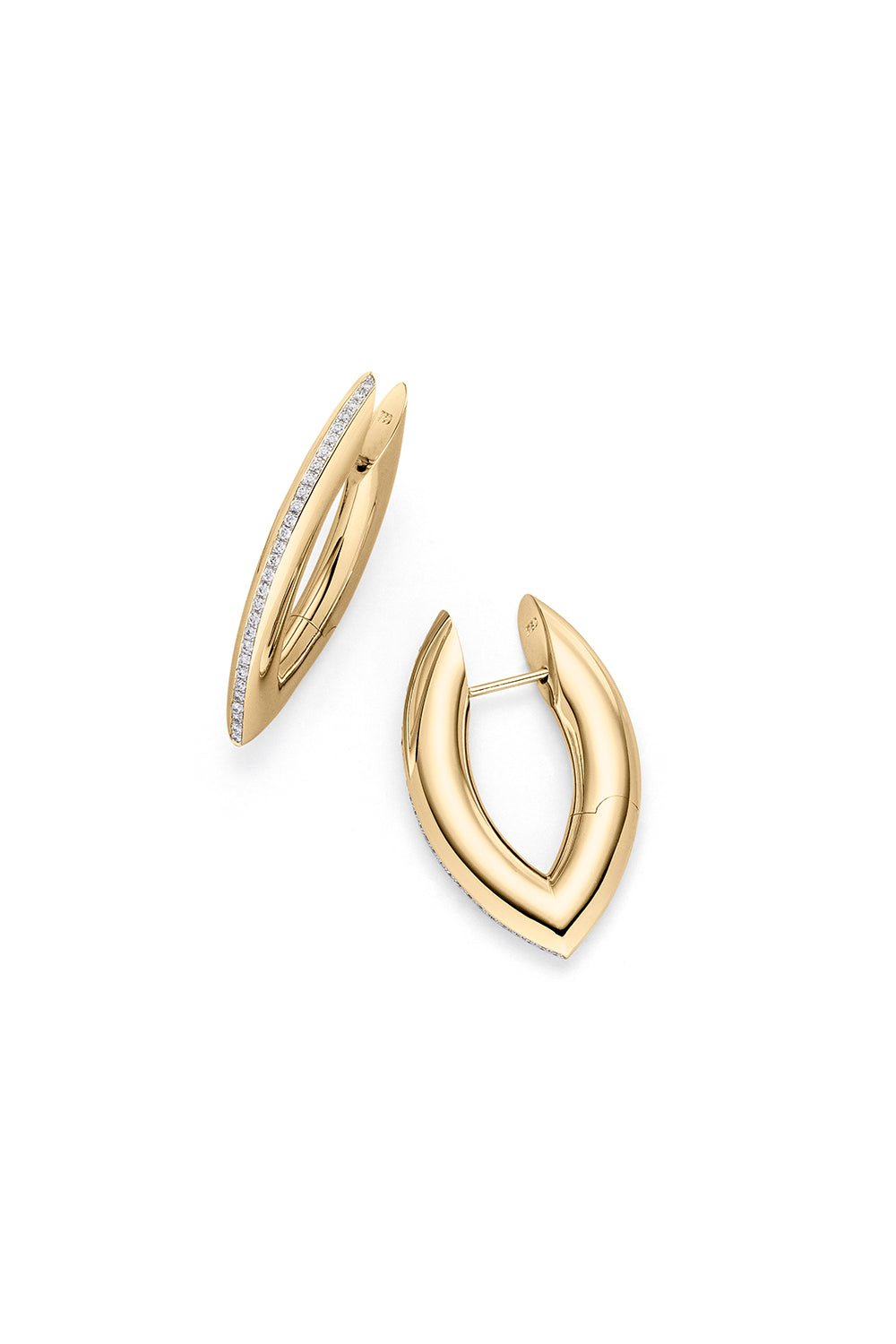 ISABELLE FA-Navette Creole Earrings-ROSE GOLD