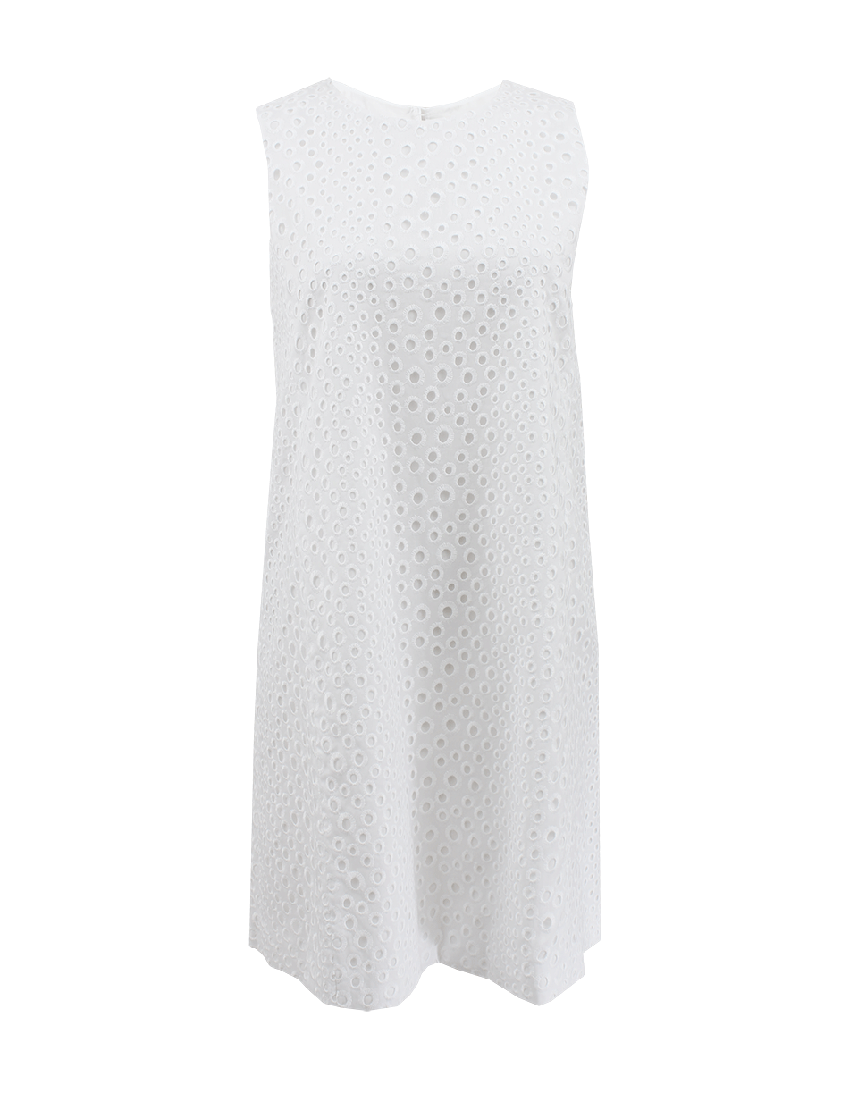 ISSA-Sleeveless A-Line Eyelet Dress-