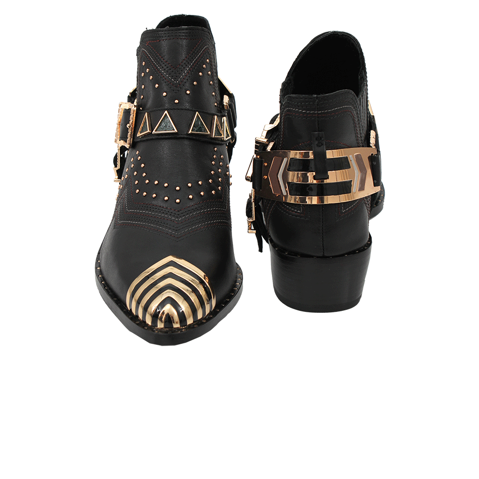 IVY KIRZHNER-Bootie with Gold Hardware-