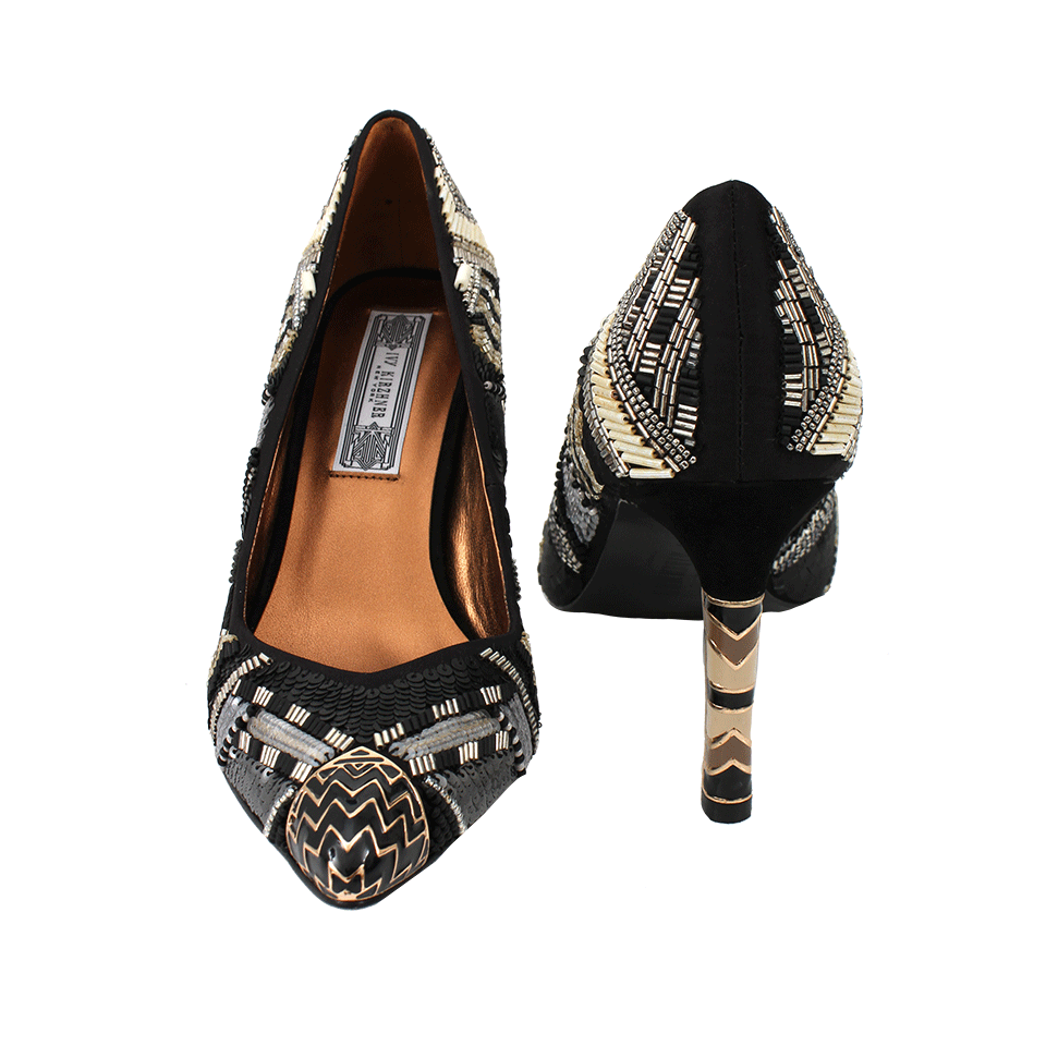 IVY KIRZHNER-Embellished Beaded Pump-