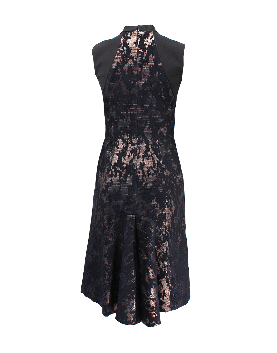 J MENDEL-Chenille Jacquard Fitted Dress-