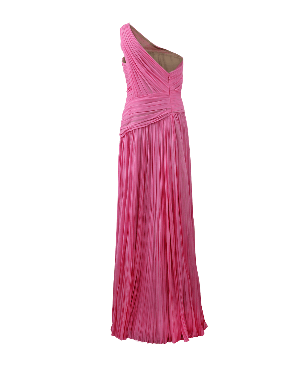 J MENDEL-One Shoulder Draped Gown-
