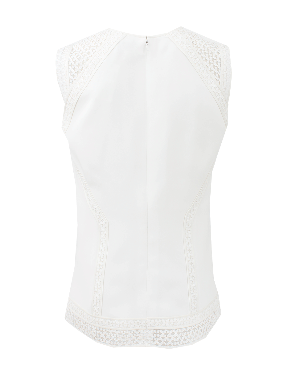 J MENDEL-Mixed Lace Silk Top-