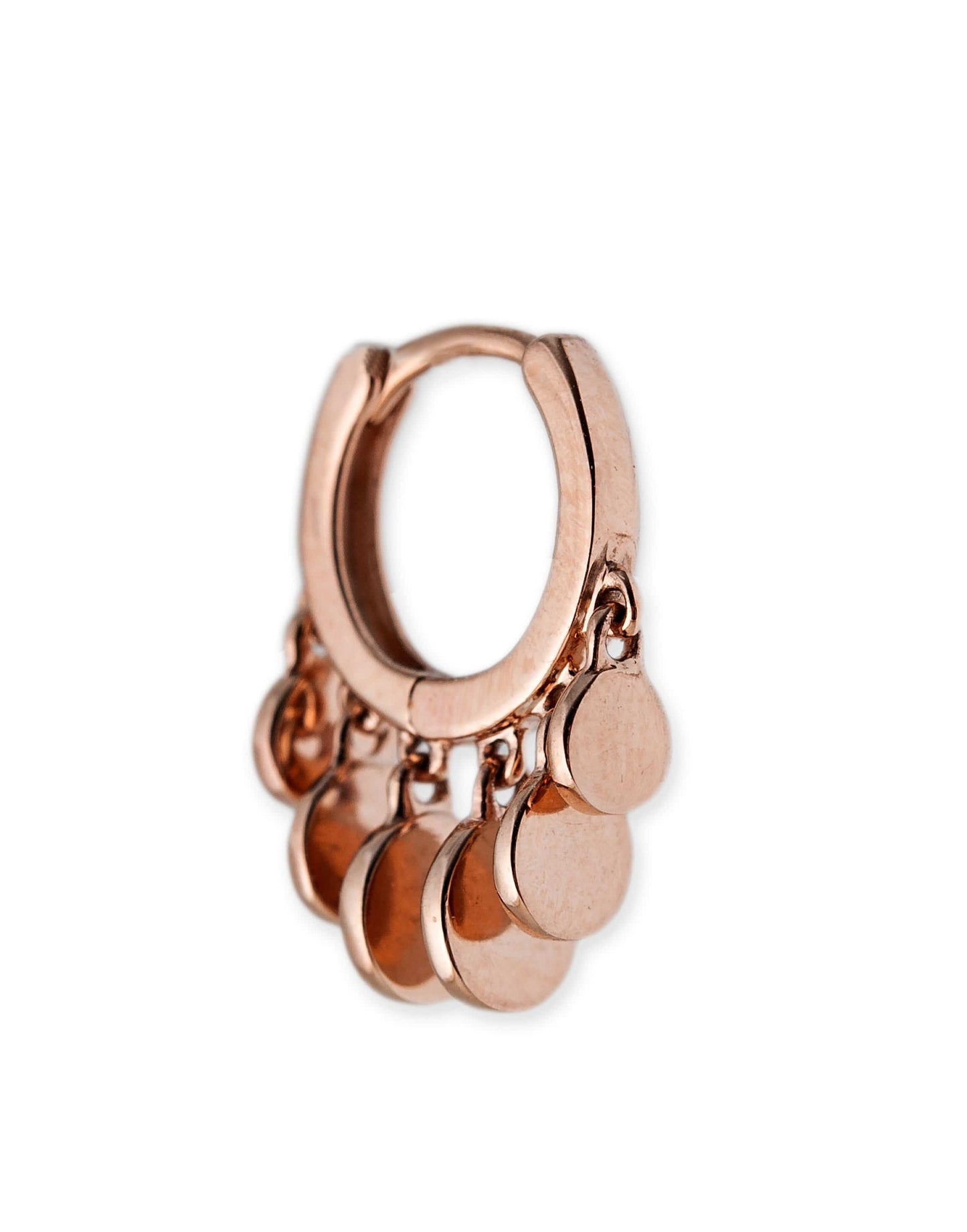 JACQUIE AICHE-Mini Disco Shaker Hoops-ROSE GOLD