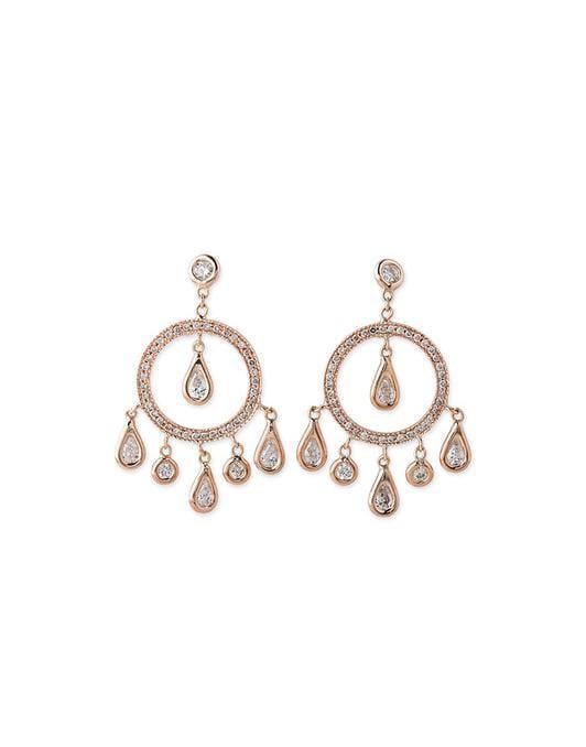 JACQUIE AICHE-Diamond Teardrop Dreamcatcher Earrings-YELLOW GOLD