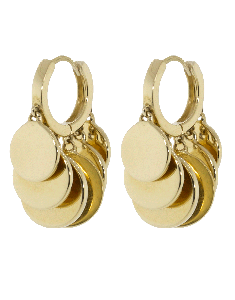 JACQUIE AICHE-Large Disco Shaker Hoops-YELLOW GOLD