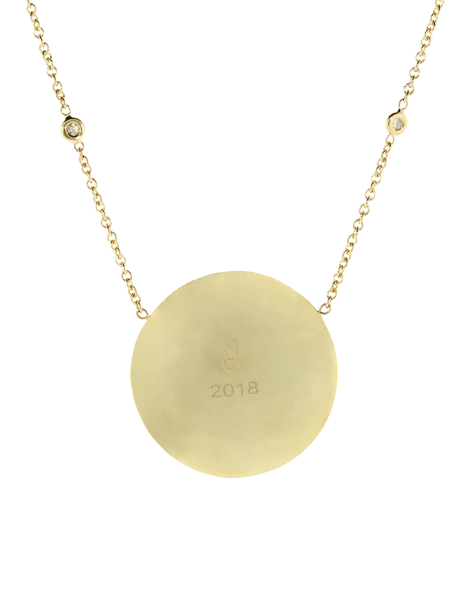 JACQUIE AICHE-Sunset Opal Inlay Necklace-YELLOW GOLD