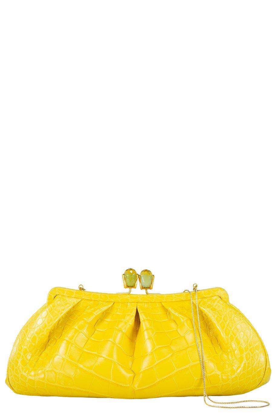 JADA LOVELESS-Kisslock Clutch - Canary-CNRYYLLW