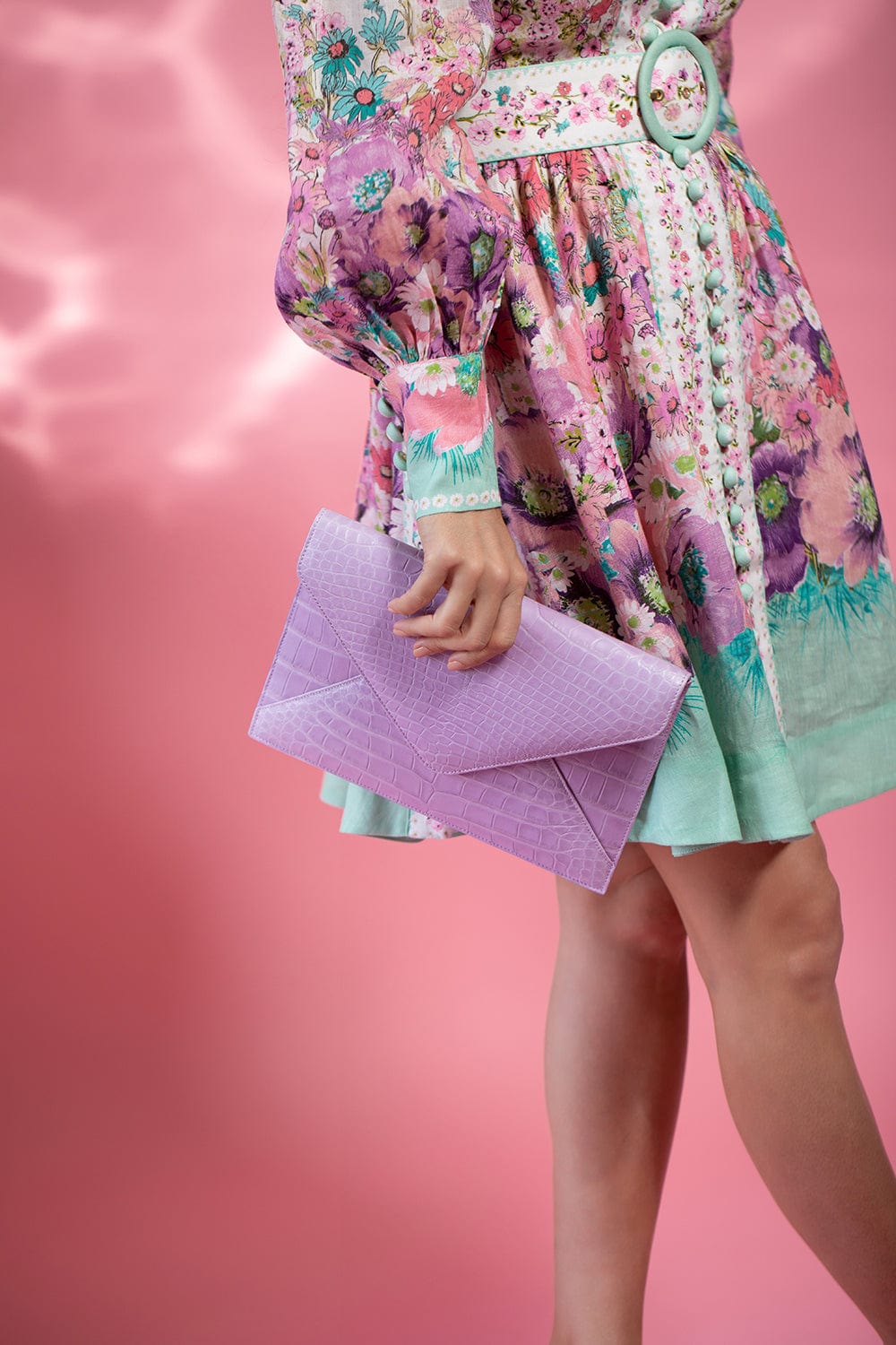 JADA LOVELESS-Envelope Clutch - Lavender-LAVENDER
