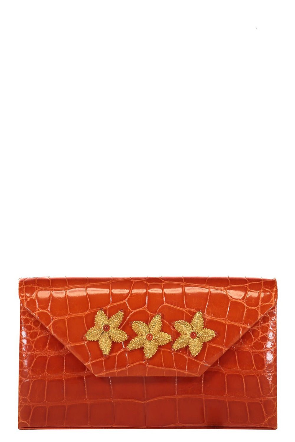 JADA LOVELESS-Isabel Box Clutch - Mandarin Orange-MNDRNORA