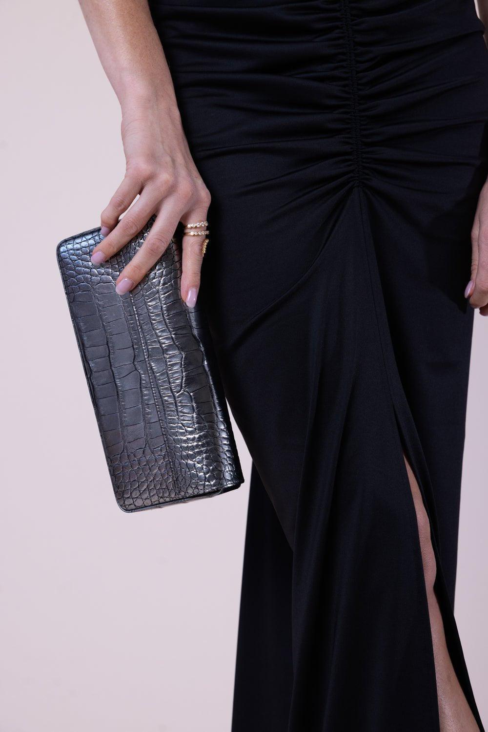 JADA LOVELESS-Parker Box Clutch - Silver-SILVER