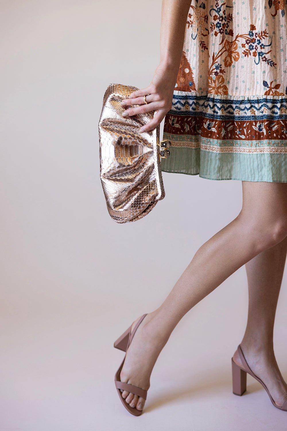 JADA LOVELESS-Kisslock Clutch - Rose Gold-ROSE GLD