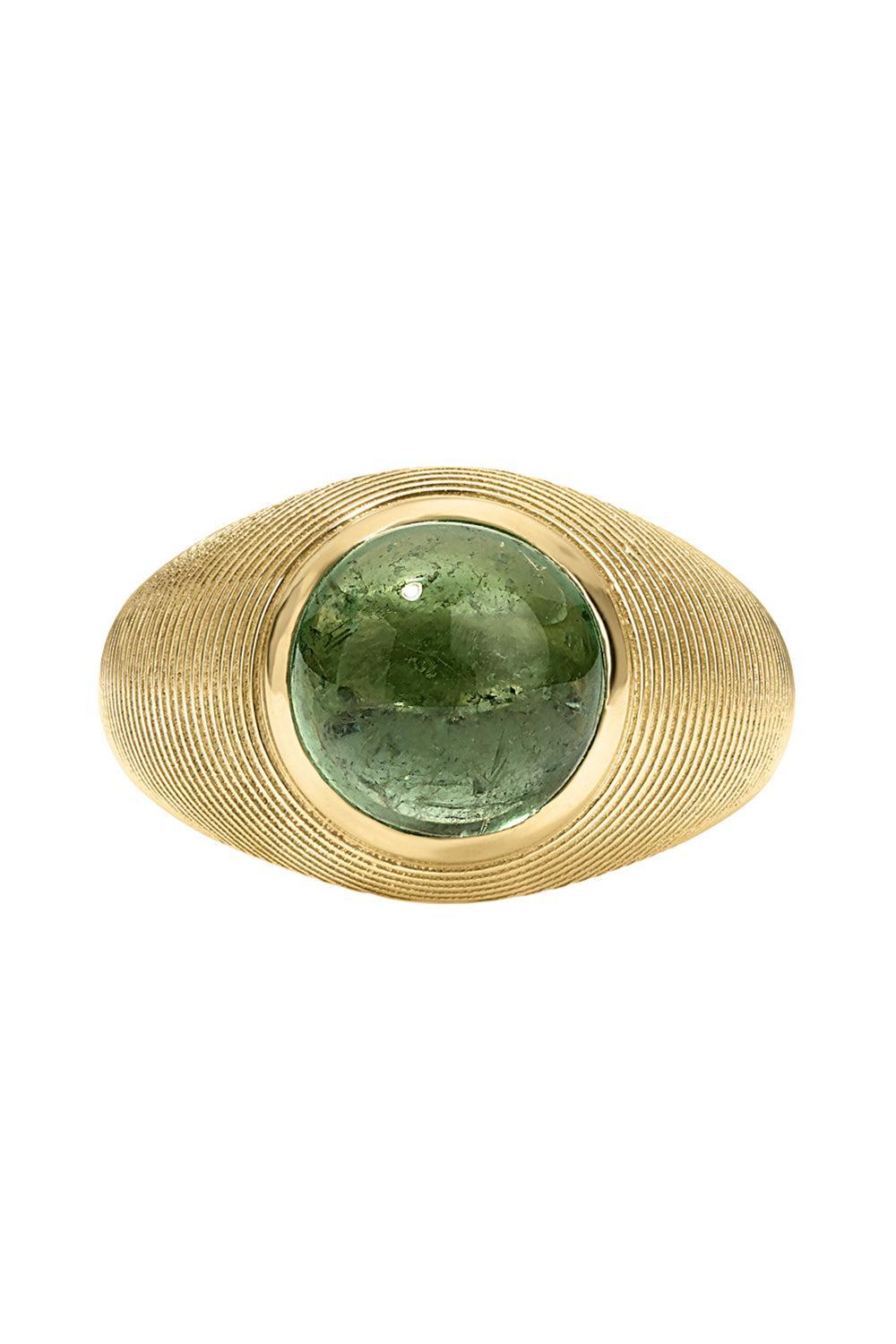 Green Tourmaline Cymbal Ring-YELLOW GOLD-6.5-JEWELRYFINE JEWELRING-JADE RUZZO