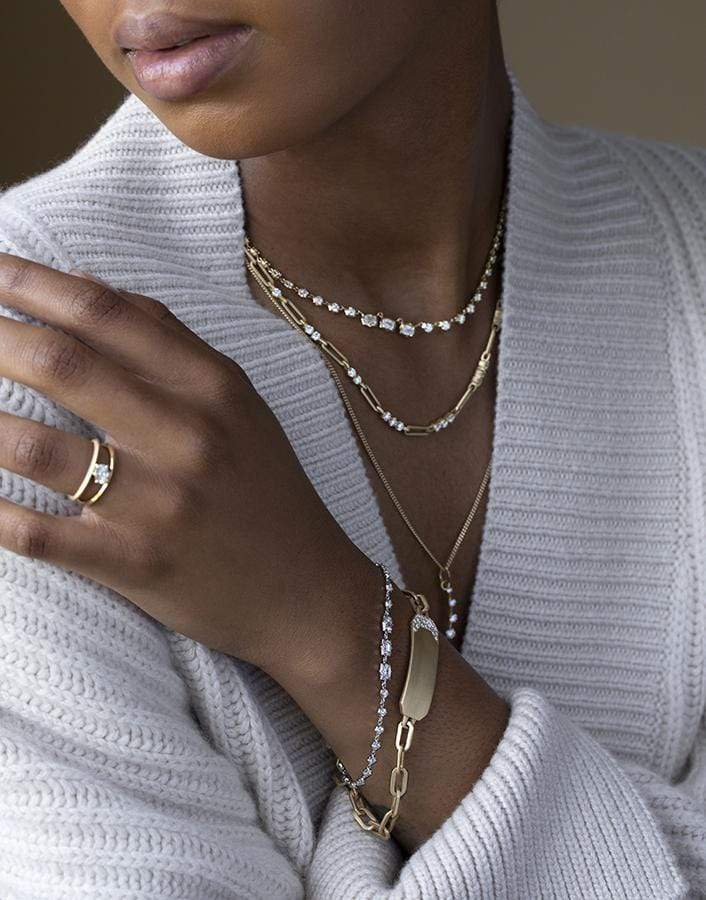 JADE TRAU-Vanguard Diamond Line Bracelet-WHITE GOLD