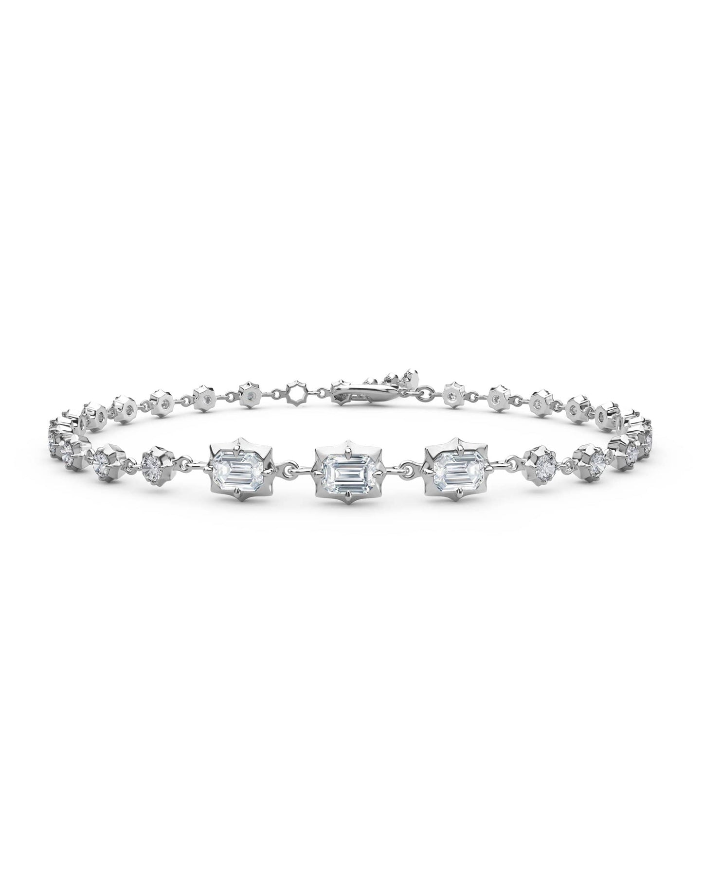 JADE TRAU-Vanguard Diamond Line Bracelet-WHITE GOLD