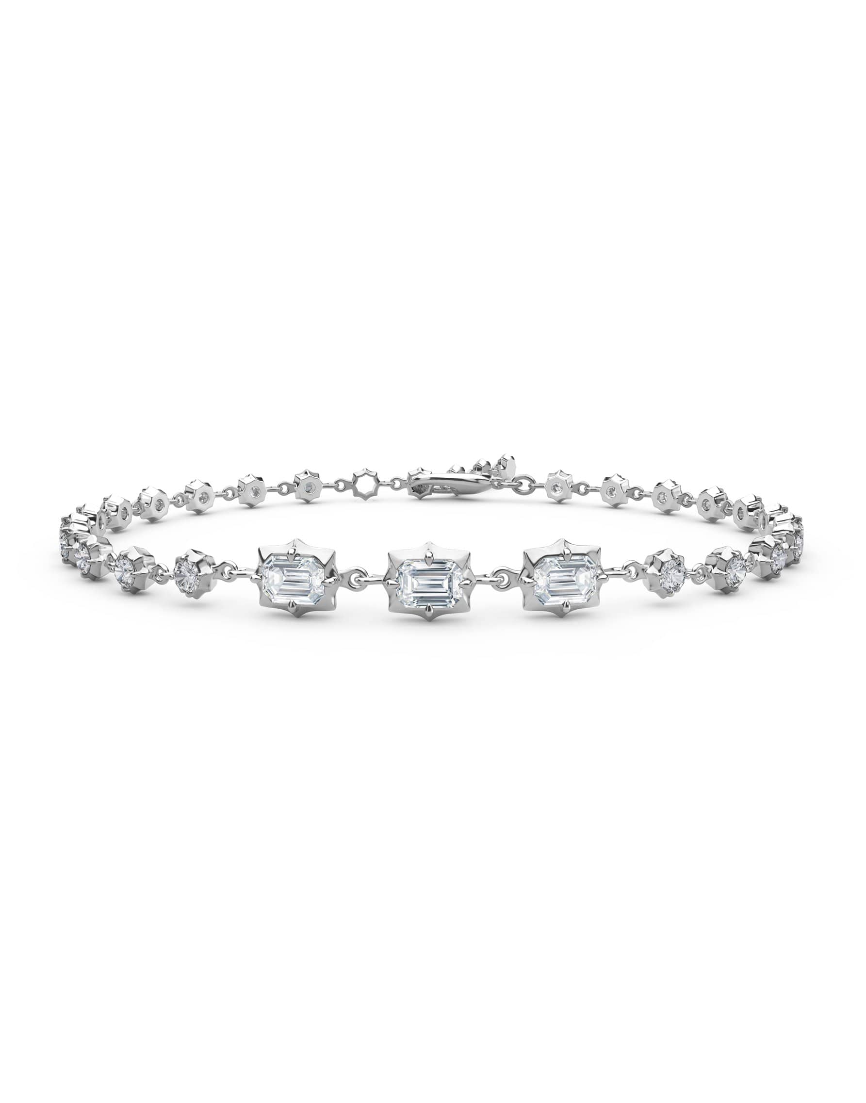 JADE TRAU-Vanguard Diamond Line Bracelet-WHITE GOLD