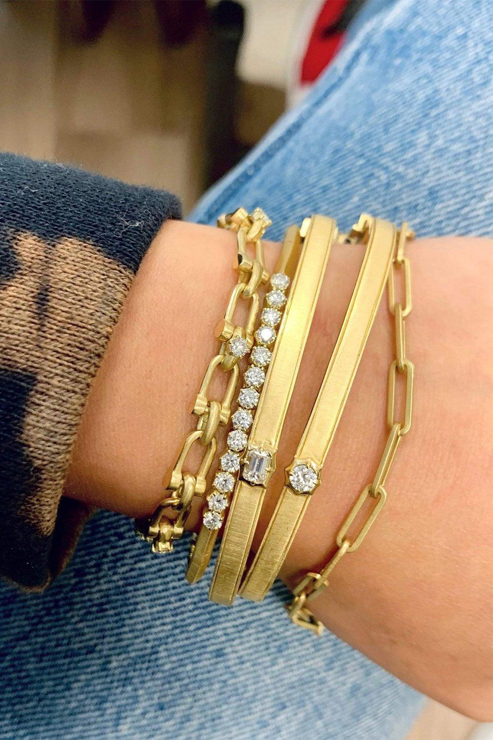 JADE TRAU-Georgina Diamond Link Bracelet-YELLOW GOLD