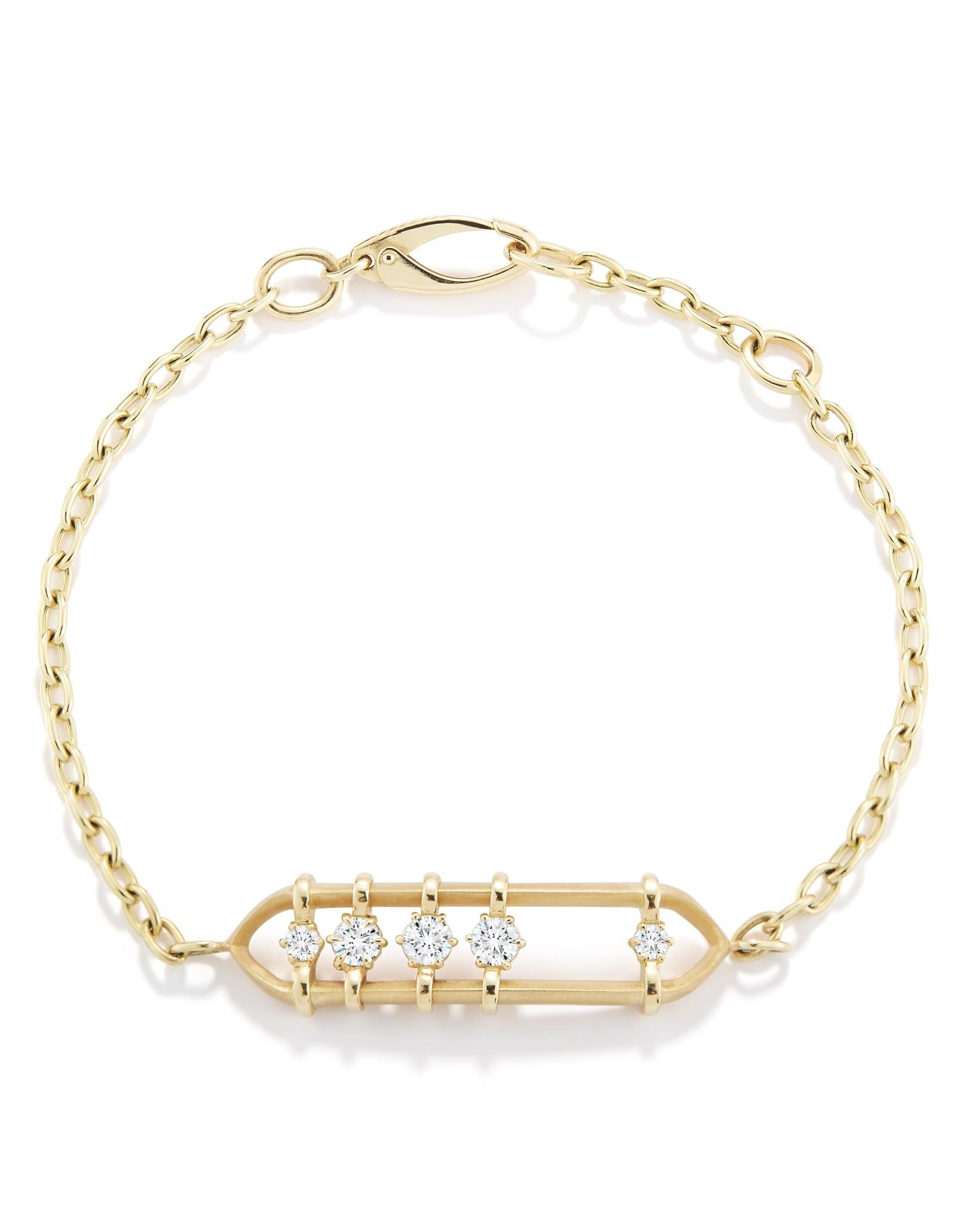 JADE TRAU-Penelope Floating Diamond Bracelet-YELLOW GOLD