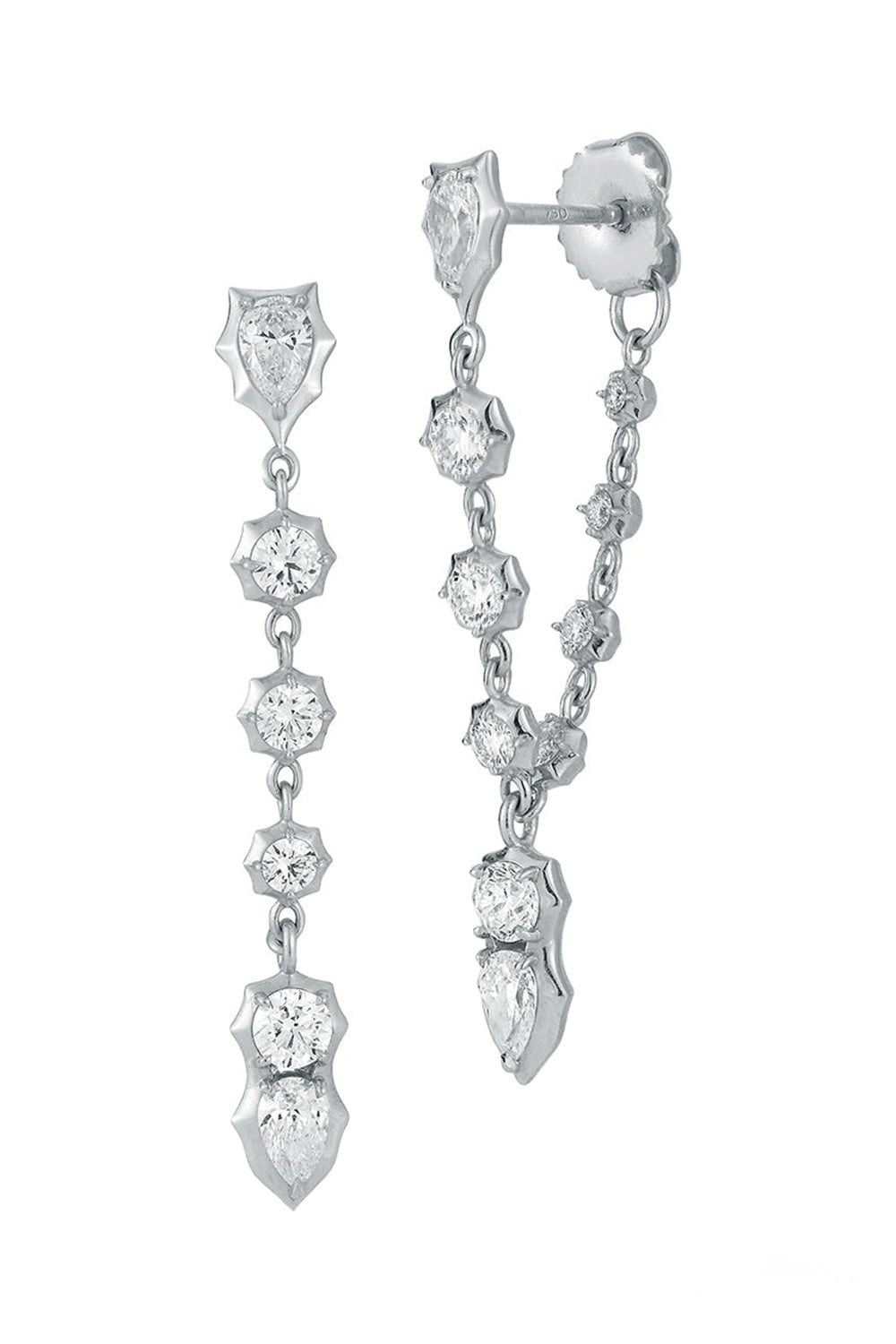 JADE TRAU-Poppy Loop Earrings-PLATINUM