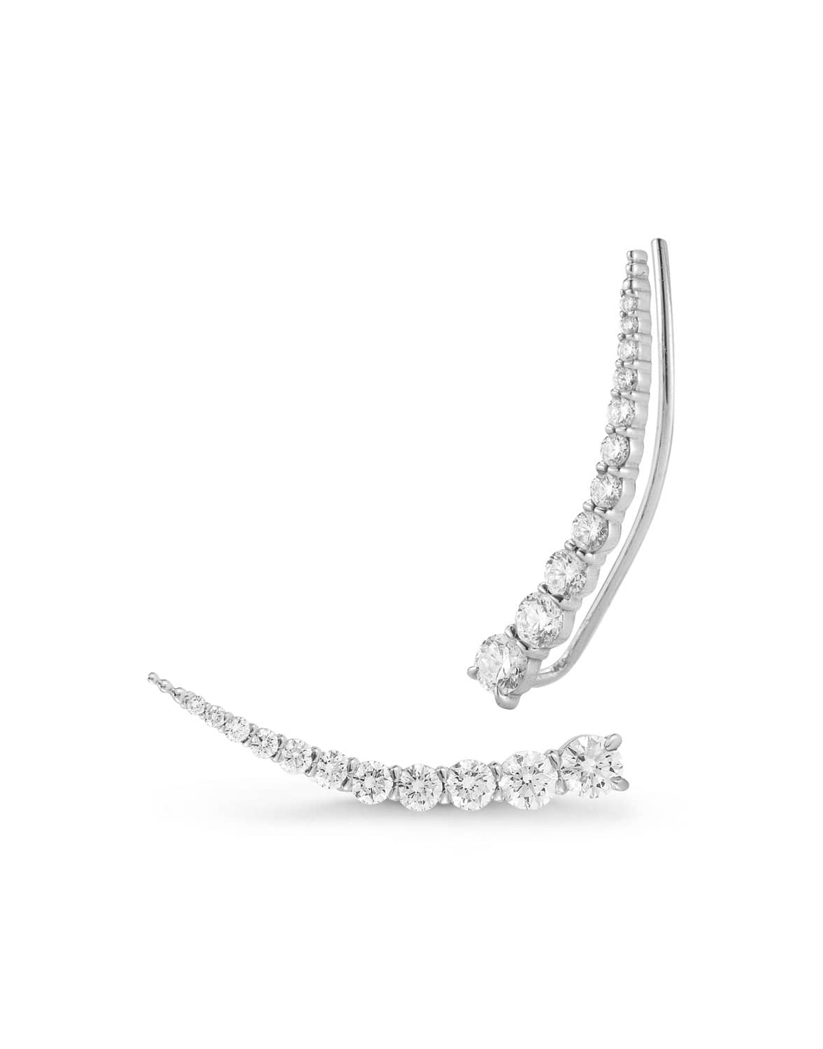 JADE TRAU-Large Luna Ear Climbers-WHITE GOLD