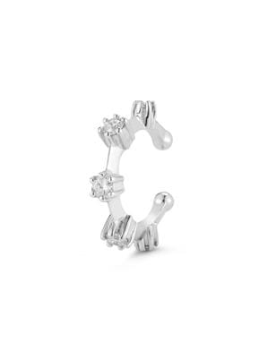 JADE TRAU-White Gold Kismet Diamond Ear Cuff-WHITE GOLD