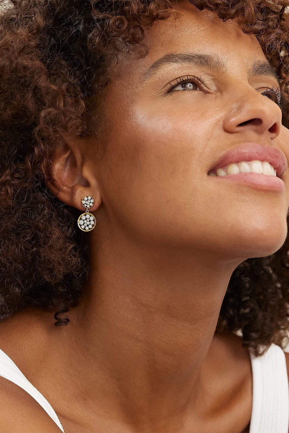 JADE TRAU-Margot Diamond Drop Earrings-YELLOW GOLD