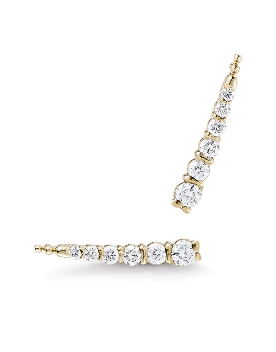 JADE TRAU-Mini Luna Studs-YELLOW GOLD
