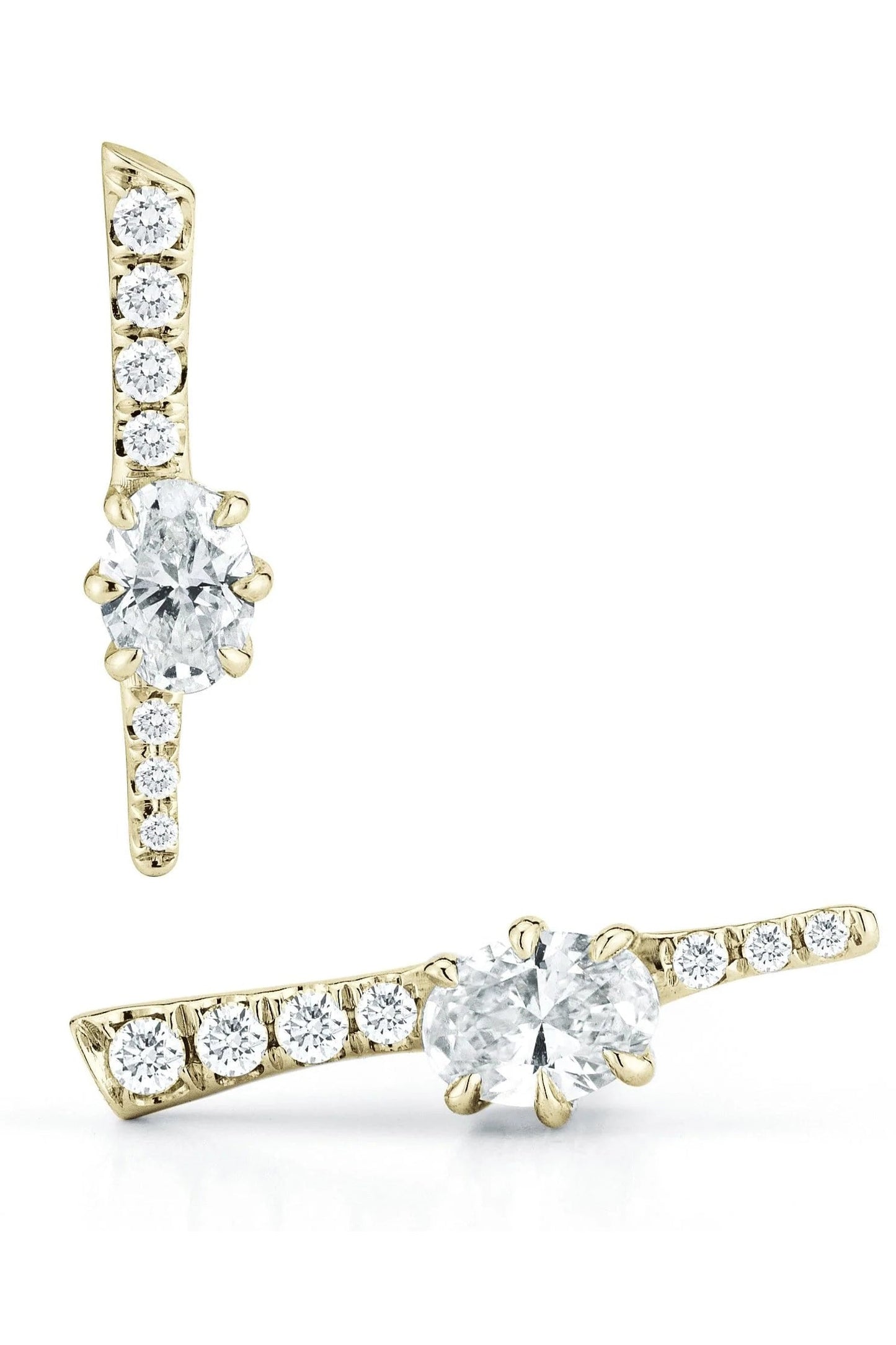 JADE TRAU-Rae Diamond Pave Studs-YELLOW GOLD