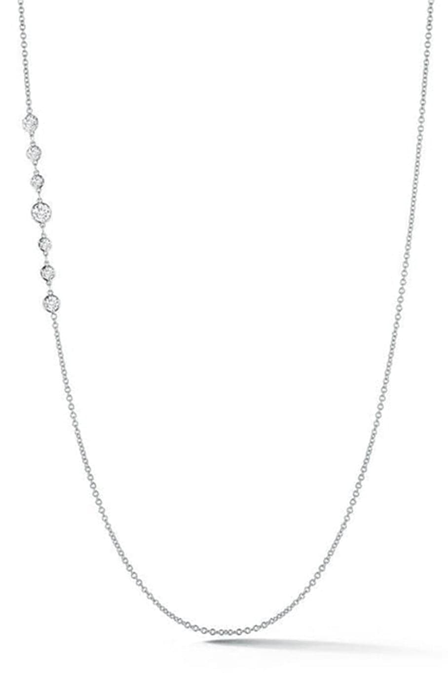 JADE TRAU-Penelope Single Station Necklace-WHITE GOLD