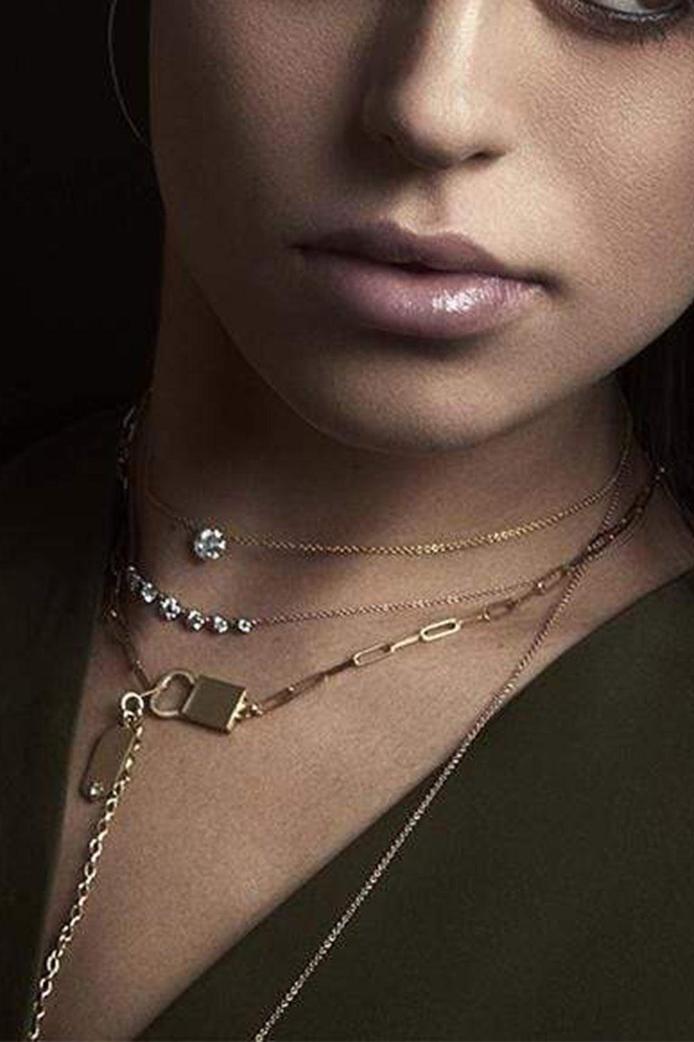 JADE TRAU-Betty Chain Necklace-YELLOW GOLD