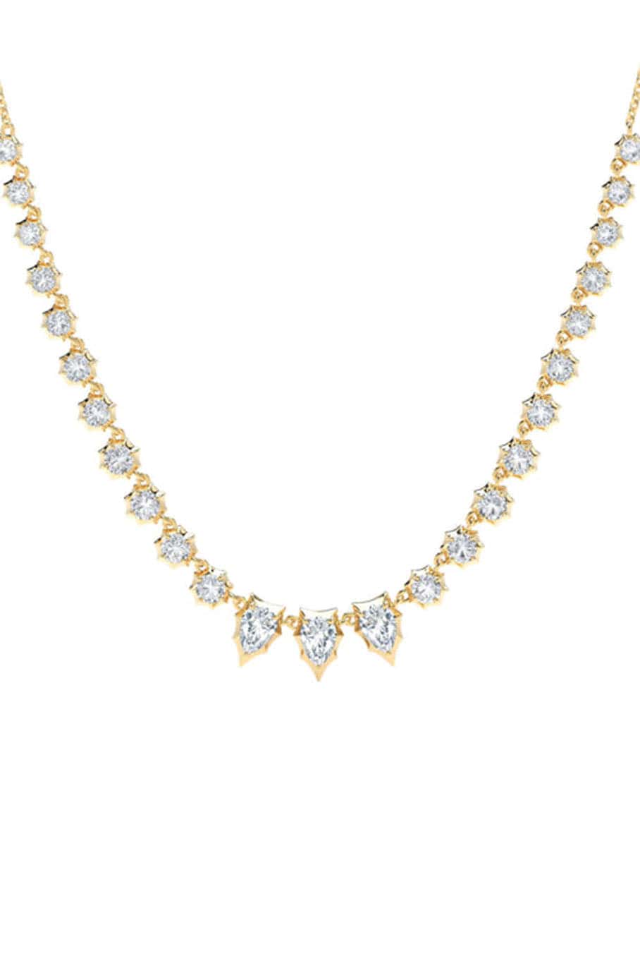 JADE TRAU-Envoy Riviera Necklace - Yellow Gold-YELLOW GOLD