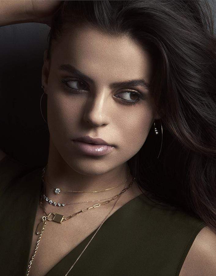JADE TRAU-Penelope Diamond Solitaire Necklace-YELLOW GOLD